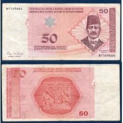Bosnie Pick N°67a, TB Billet de banque de 50 Mark Convertible 1998
