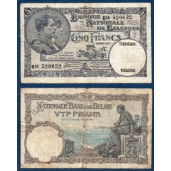 Belgique Pick N°97b, Billet de banque de 5 Francs Belge 1926-1931
