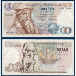Belgique Pick N°136b, TTB- Billet de banque de 1000 Francs Belge 26.2.1973
