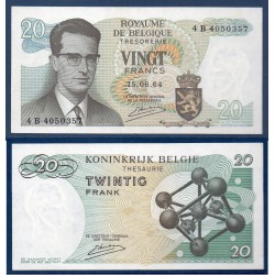 Belgique Pick N°138 Spl, Billet de banque de 20 Franc Belge 1964