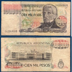 Argentine Pick N°308b, B Billet de banque de 100000 Pesos 1983