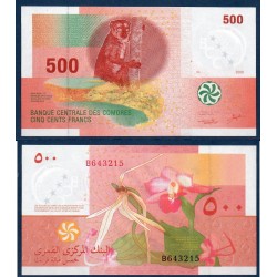 Comores Pick N°15a, Billet de banque de 500 Francs 2006