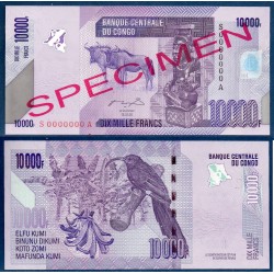 Congo Pick N°103s, Billet de banque de 10000 Francs 2006