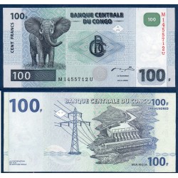 Congo Pick N°92a, Billet de banque de 100 Francs 2000