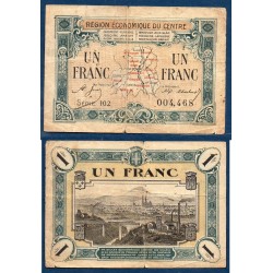 Centre 1 franc  TB- 1924 Pirot 7 Billet de la chambre de Commerce