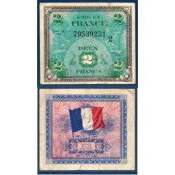 2 Francs Drapeau TB+ 1944 série 2 Billet du trésor Central