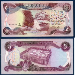 Irak Pick N°70a, Billet de banque de 5 Dinars 1980-1982
