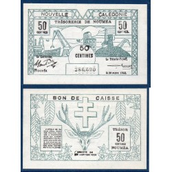 Nouvelle Calédonie Pick N°54, Neuf Billet de banque de 50 centimes 1943
