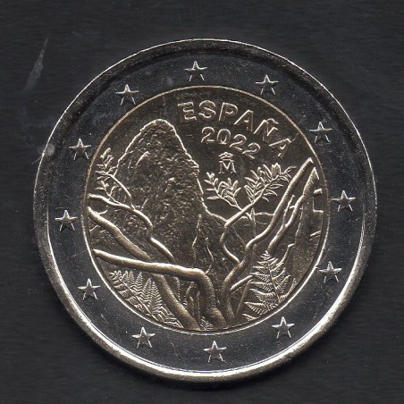 2 euro commémorative Espagne 2022 Parc national de Garajonay piece de monnaie €