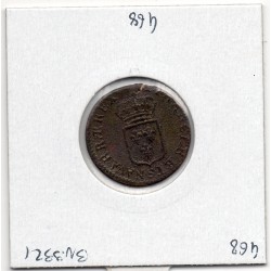 Liard au buste enfantin 1721 S Reims Louis XV pièce de monnaie royale