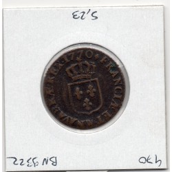 Demi Sol a la vieille tête 1770 w Lille Louis XV pièce de monnaie royale