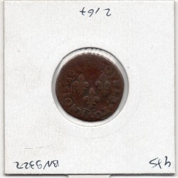 Double Tounois 1617 D Lyon Louis XIII pièce de monnaie royale