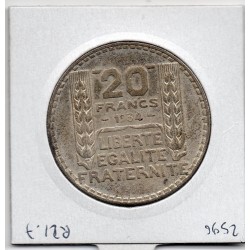 20 francs Turin 1934 Sup, France pièce de monnaie