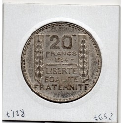 20 francs Turin 1934 Sup-, France pièce de monnaie