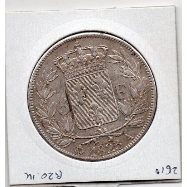 5 francs Louis XVIII 1823 A Paris Sup-, France pièce de monnaie