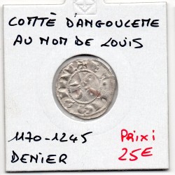 Angoumois, comté Angoulème au nom de Louis, (1170-1245) Denier