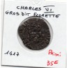 Gros Florette Charles VI (1417) pièce de monnaie royale