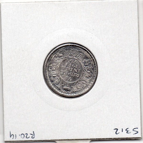 Inde Britannique 1/4 rupee 1919 Sup, KM 518 pièce de monnaie