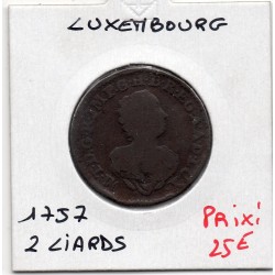 Luxembourg 2 liards 1757 B, KM 2 pièce de monnaie
