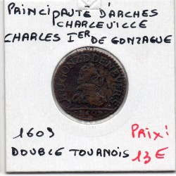 Ardennes, Principauté Arches Charleville, Charles 1er de Gonzague, (1609) Double tournois