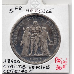 5 francs Hercule 1848 A Paris TTB-, France pièce de monnaie