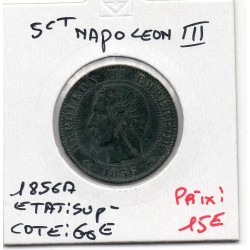 5 centimes Napoléon III tête nue 1856 A Paris Sup- France pièce de monnaie