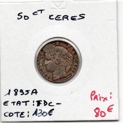 50 centimes Cérès 1895 A Paris Fdc-, France pièce de monnaie