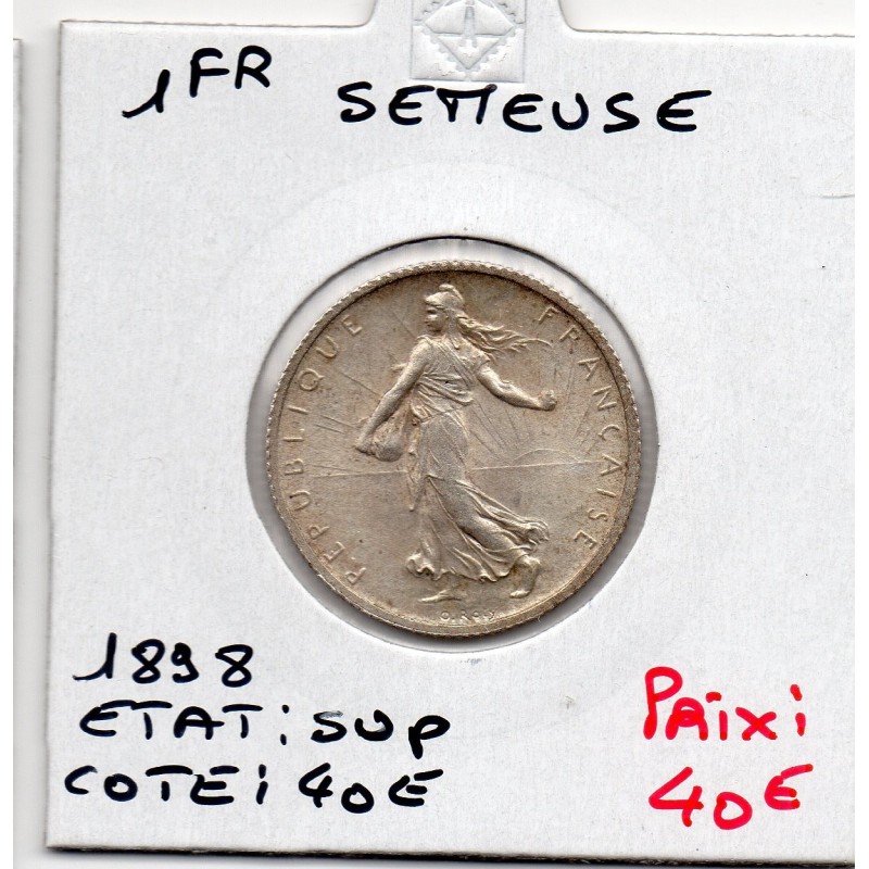 1 franc Semeuse Argent 1898 Sup, France pièce de monnaie