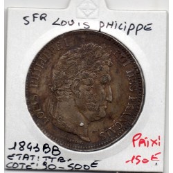 5 francs Louis Philippe 1843 BB Strasbourg TTB+, France pièce de monnaie