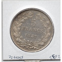 5 francs Louis Philippe 1847 A Paris Sup+, France pièce de monnaie