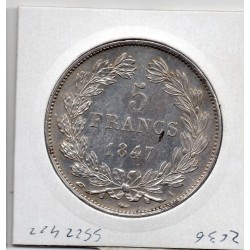 5 francs Louis Philippe 1847 A Paris Sup+, France pièce de monnaie