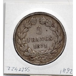 5 francs Cérès avec légende 1871 K TTB, France pièce de monnaie