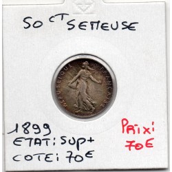 50 centimes Semeuse Argent 1899 Sup+, France pièce de monnaie