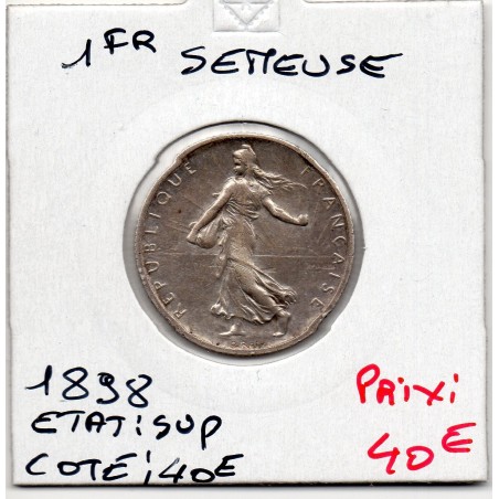 1 franc Semeuse Argent 1898 Sup, France pièce de monnaie
