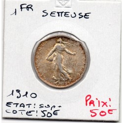 1 franc Semeuse Argent 1910 Sup+, France pièce de monnaie