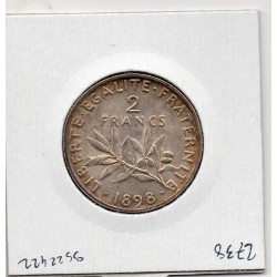 2 Francs Semeuse Argent 1898 Sup+, France pièce de monnaie