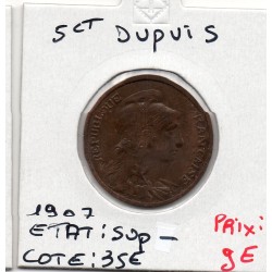 5 centimes Dupuis 1907 Sup-, France pièce de monnaie