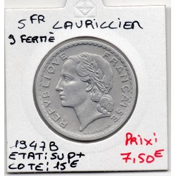 5 francs Lavrillier 1947 B Beaumont Sup+, France pièce de monnaie