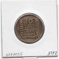 10 francs Turin 1945 rameaux court Sup, France pièce de monnaie