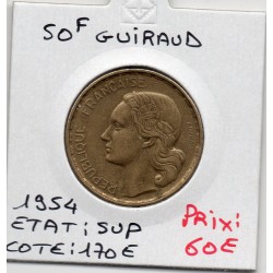 50 francs Coq Guiraud 1954 Sup, France pièce de monnaie