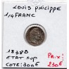 1/4 Franc Louis Philippe 1838 B Rouen Sup, France pièce de monnaie