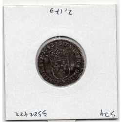 1/12 d'Ecu 1642A Paris Rose Louis XIII TB 2eme Poincon de Warin pièce de monnaie royale