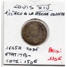 1/12 Ecu à la mèche courte 1645 A Rose Paris TB- Louis XIV pièce de monnaie royale
