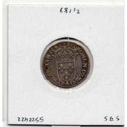 1/12 Ecu à la mèche courte 1645 A Rose Paris TB- Louis XIV pièce de monnaie royale