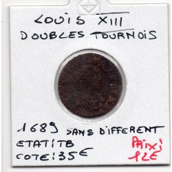 Double Tounois 1639 Sans different Louis XIII pièce de monnaie royale