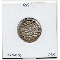 Comté du maine Denier Charles II le Chauve immobilisé (915-920) pièce de monnaie Féodale