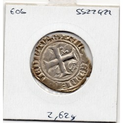 Blanc Guenar Charles VI (1385) pièce de monnaie royale