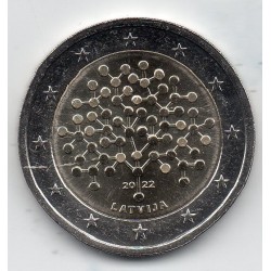 2 euro commémorative Lettonie 2022 Education financière piece de monnaie €