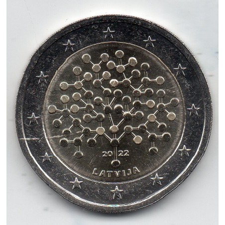 2 euro commémorative Lettonie 2022 Education financière piece de monnaie €