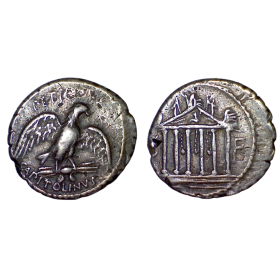 Denier Famille Petillia, république de Rome (-43), sear 486 Petillius Capitolinus